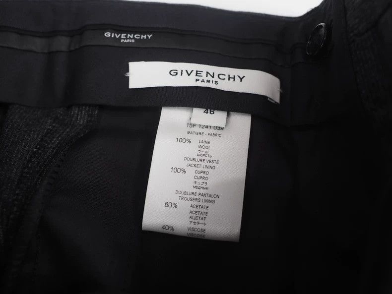 Givenchy Givenchy Size46 Auction Black and Grey Striped Wool Suit, S Size US M / EU 48-50 / 2 - 9 Thumbnail
