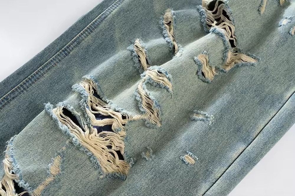 Japanese Brand × Jean Retro Washed Blue Straight Cut Baggy Jeans Size US 32 / EU 48 - 7 Thumbnail