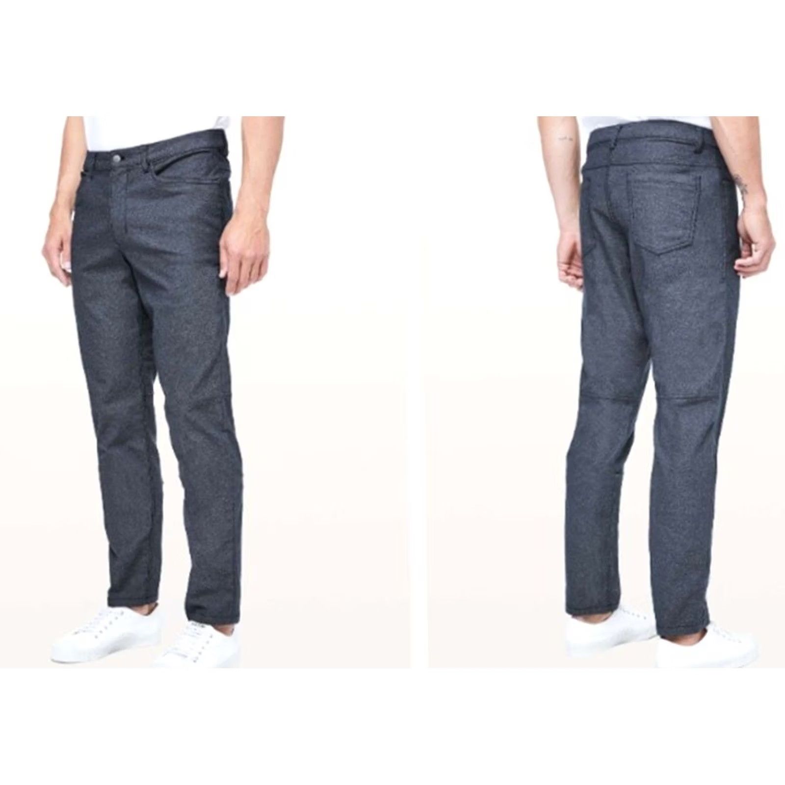 Lululemon Lululemon Men ABC Pant Classic Tech Canvas 34" Inseam Heathered Deep Navy Sz 34 Size US 34 / EU 50 - 7 Thumbnail