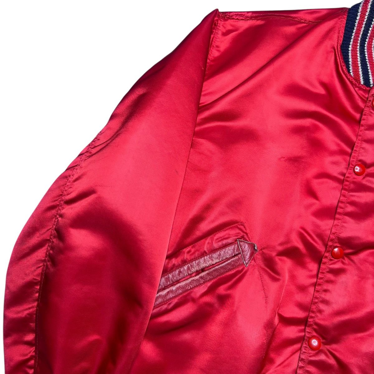 MLB Vtg 1960s MLB St. Louis Cardinals KM Pro Co Red Satin Jacket Size US L / EU 52-54 / 3 - 21 Thumbnail