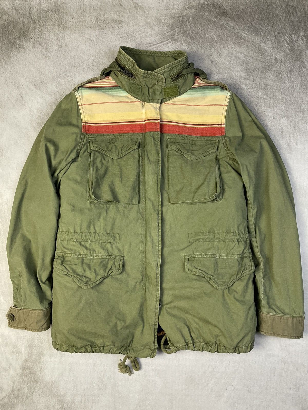 Denim & Supply Ralph Lauren Denim & Supply Ralph Lauren Serape Panelled M65 Field Jacket Size US S / EU 44-46 / 1 - 2 Thumbnail
