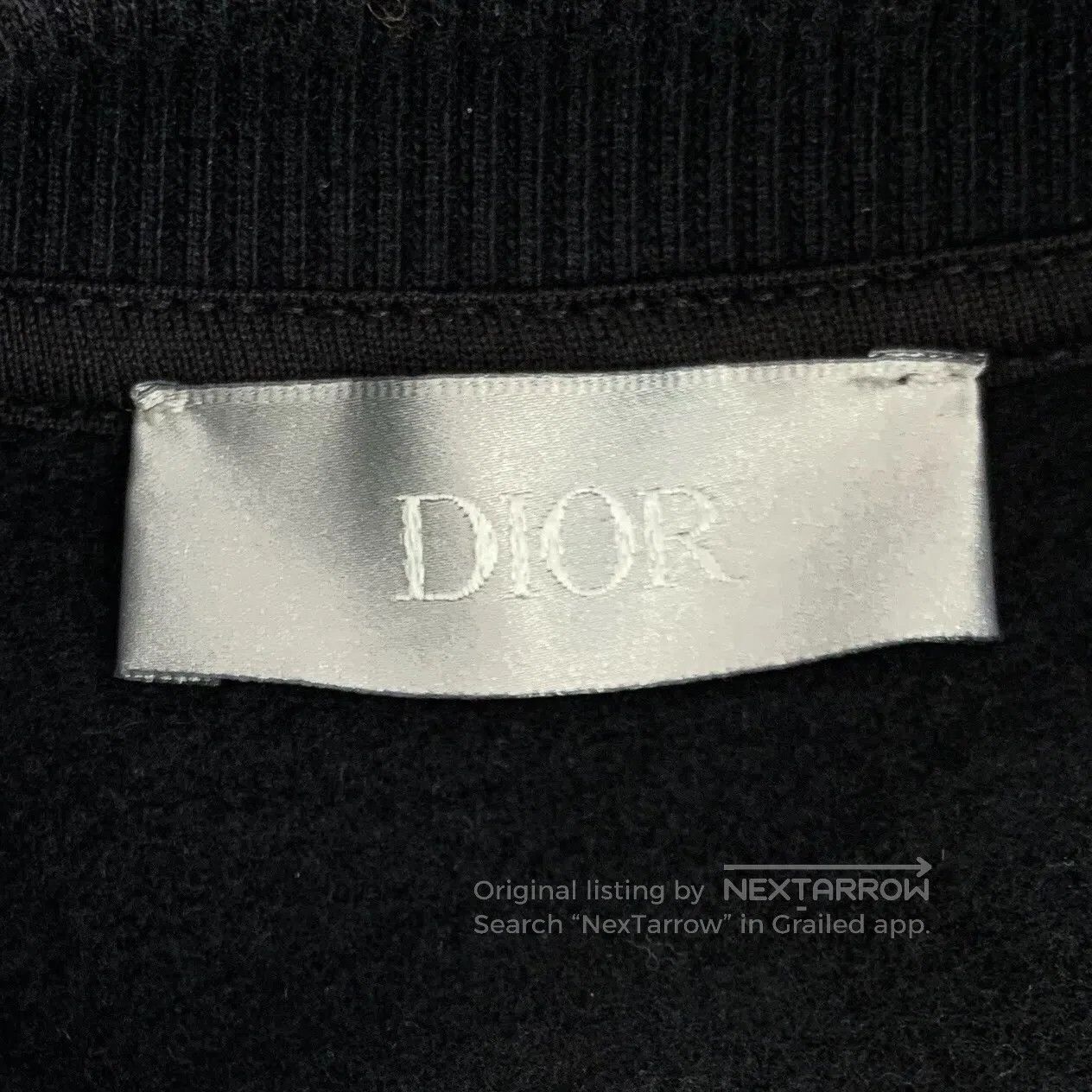 Dior Dior Black logo letter embroidered cotton long-sleeve swea Size US XXS / EU 40 - 5 Thumbnail