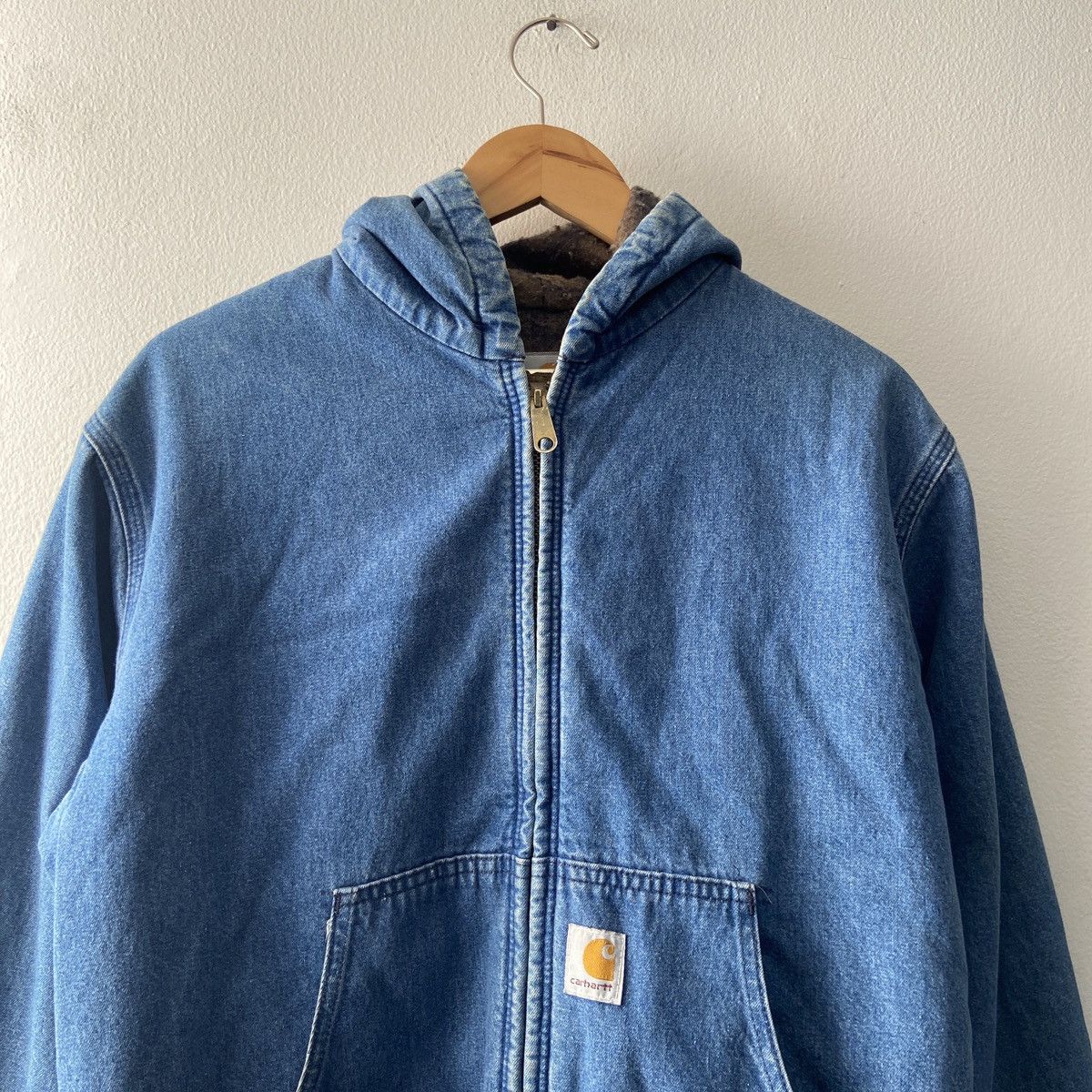 Carhartt × Vintage Carhartt Blue Denim Vintage Active Jacket Y07 DST Size US S / EU 44-46 / 1 - 3 Thumbnail