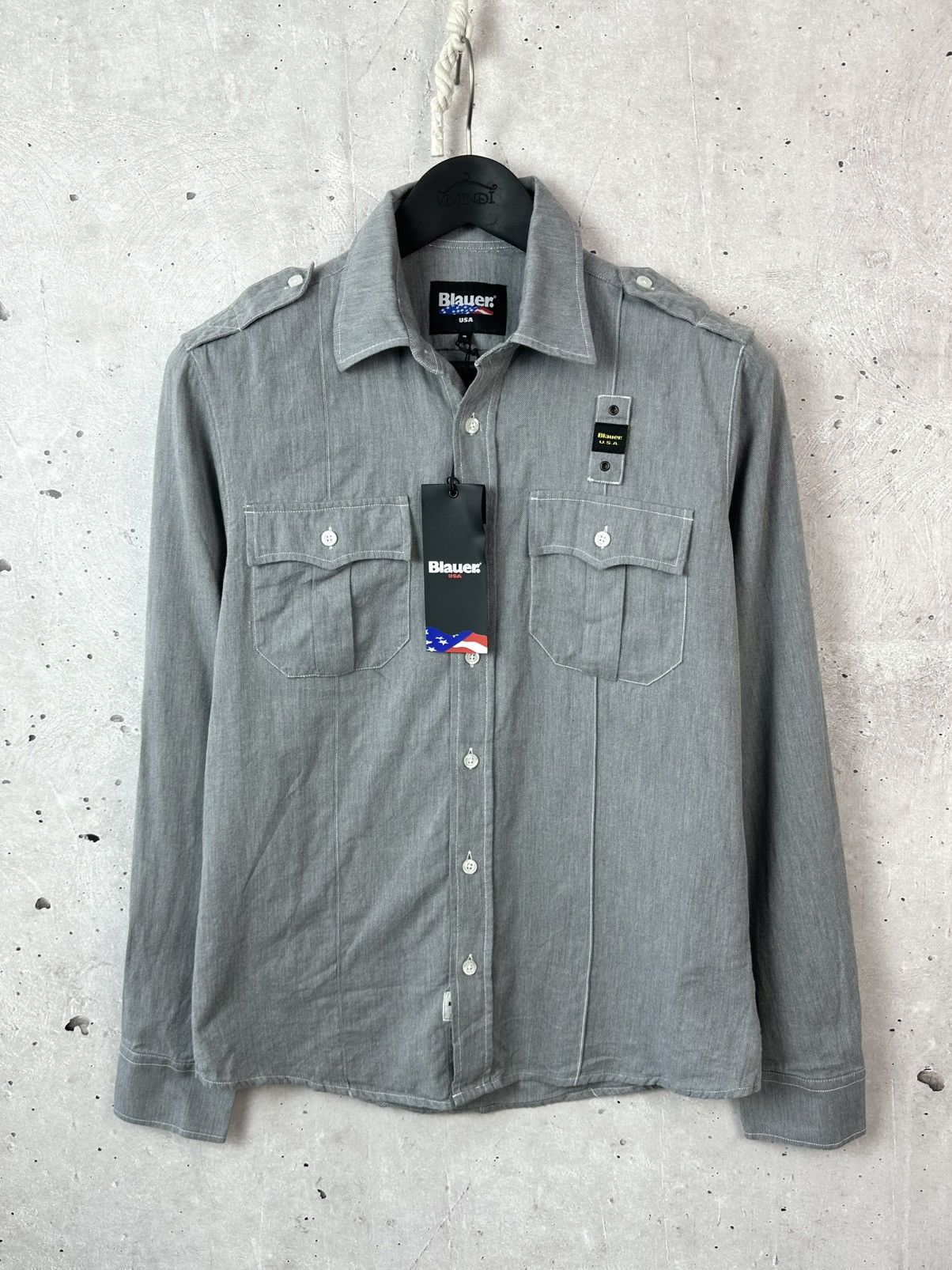 Eddie Bauer New Blauer Grey Cotton Long Sleeve With Straps Shirt Size US S / EU 44-46 / 1 - 1 Thumbnail