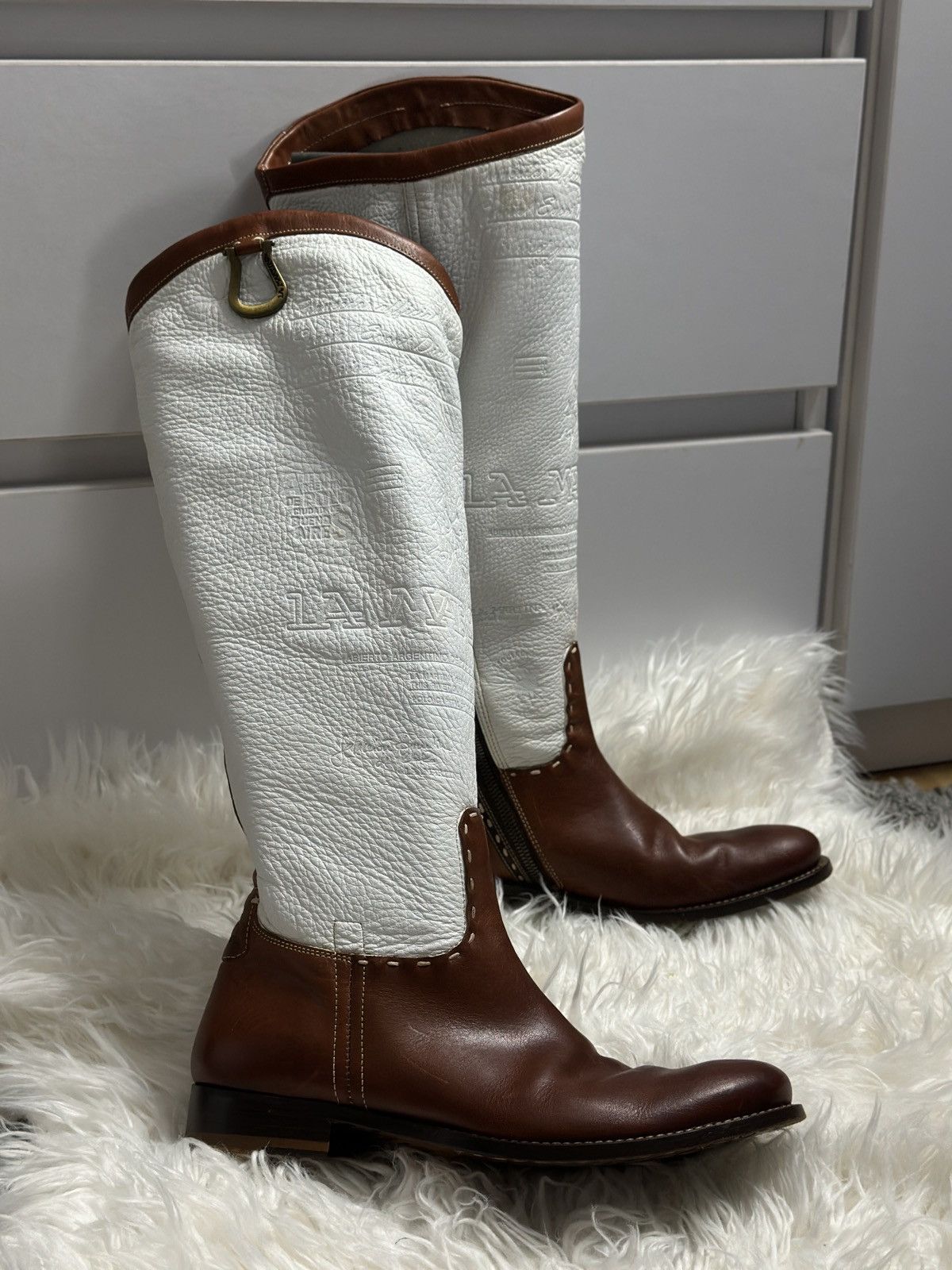 La Martina La Martina Two-Tone Leather Riding Boots Size US 8 / IT 38 - 1 Thumbnail