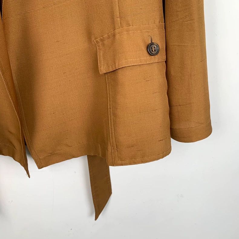 Max Mara Max Mara Brown mulberry silk lapel belt suit jacket Size XS / US 0-2 / IT 36-38 - 4 Thumbnail