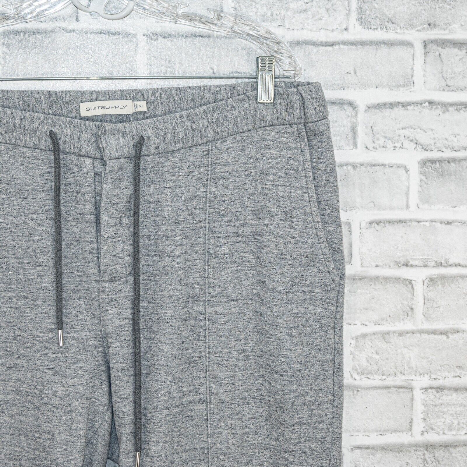 Suitsupply SUITSUPPLY Men's Heather gray drawstring Jogger sweatpant Size US 36 / EU 52 - 8 Thumbnail