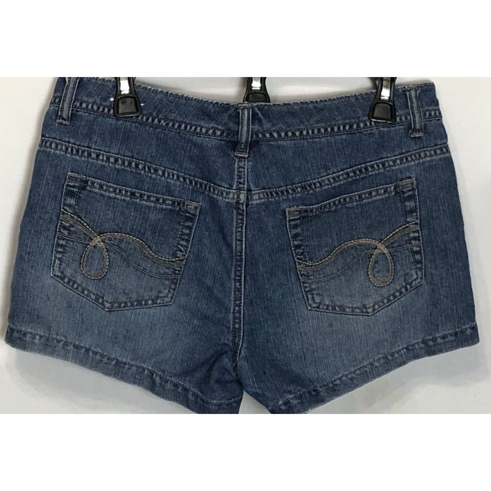 Vintage VINTAGE Wear It Declare It Blue Jean Shorts 31" Waist Mid Rise 90s Y2K Denim Shorts Women Juniors 11 Inseam 3" Cotton Blend Blue Size 24" / US 00 / IT 34 - 2 Thumbnail