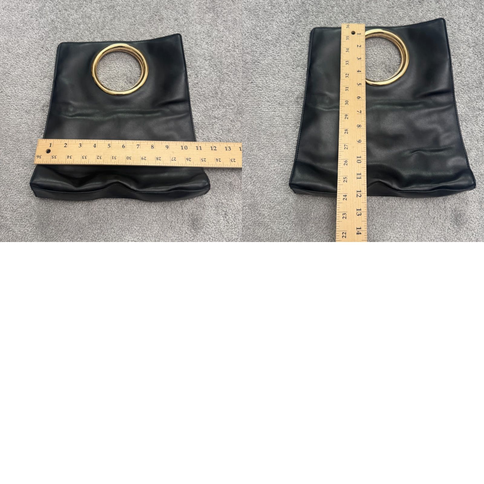 Vintage VINTAGE A New Day Leather Tote Bag Women's Medium Black Casual Workwear Urban Classic Size M / US 6-8 / IT 42-44 - 8 Thumbnail