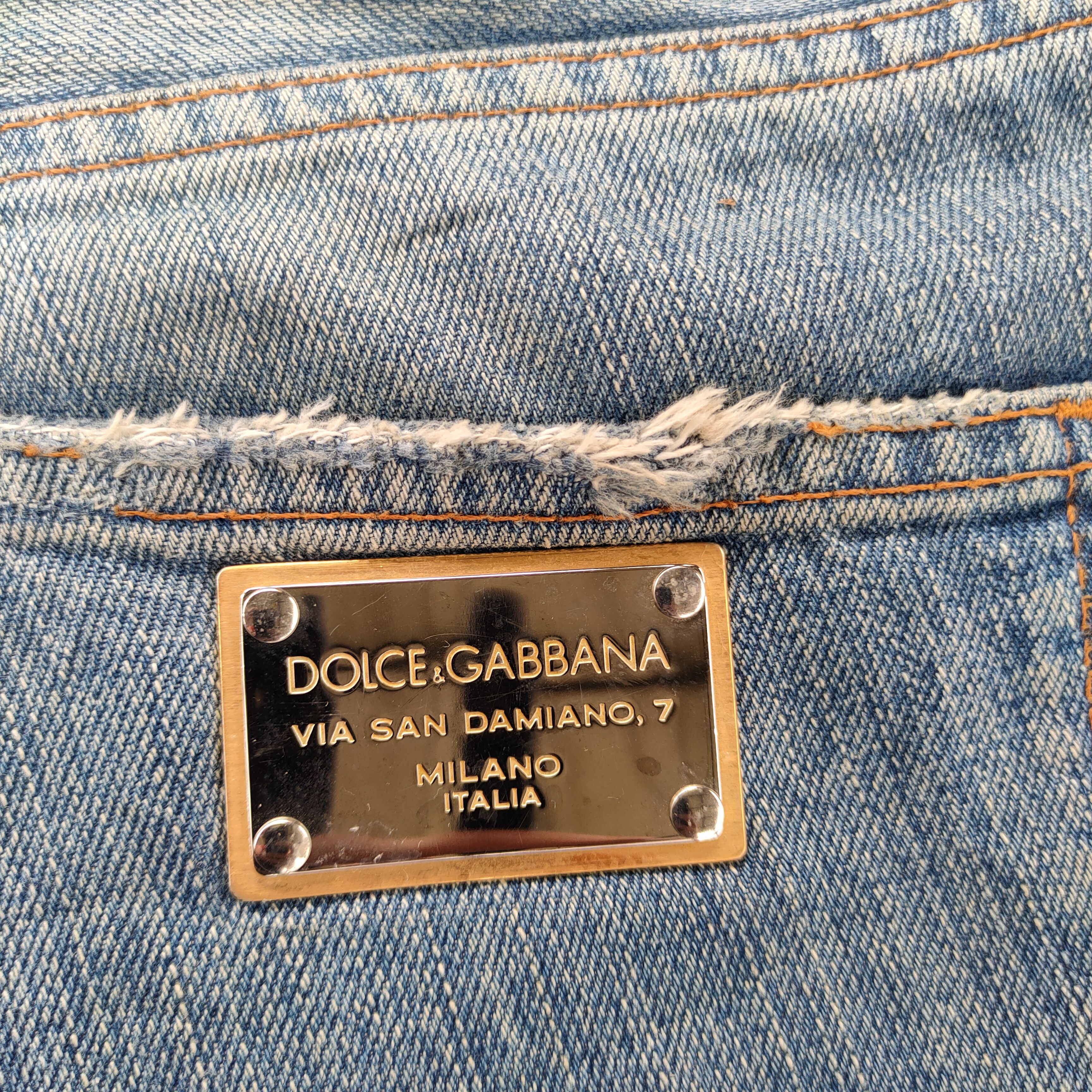 Dolce & Gabbana VINTAGE DOLCE & GABBANA RIPPED FADED DENIM JEANS PANTS Size US 37 - 17 Thumbnail