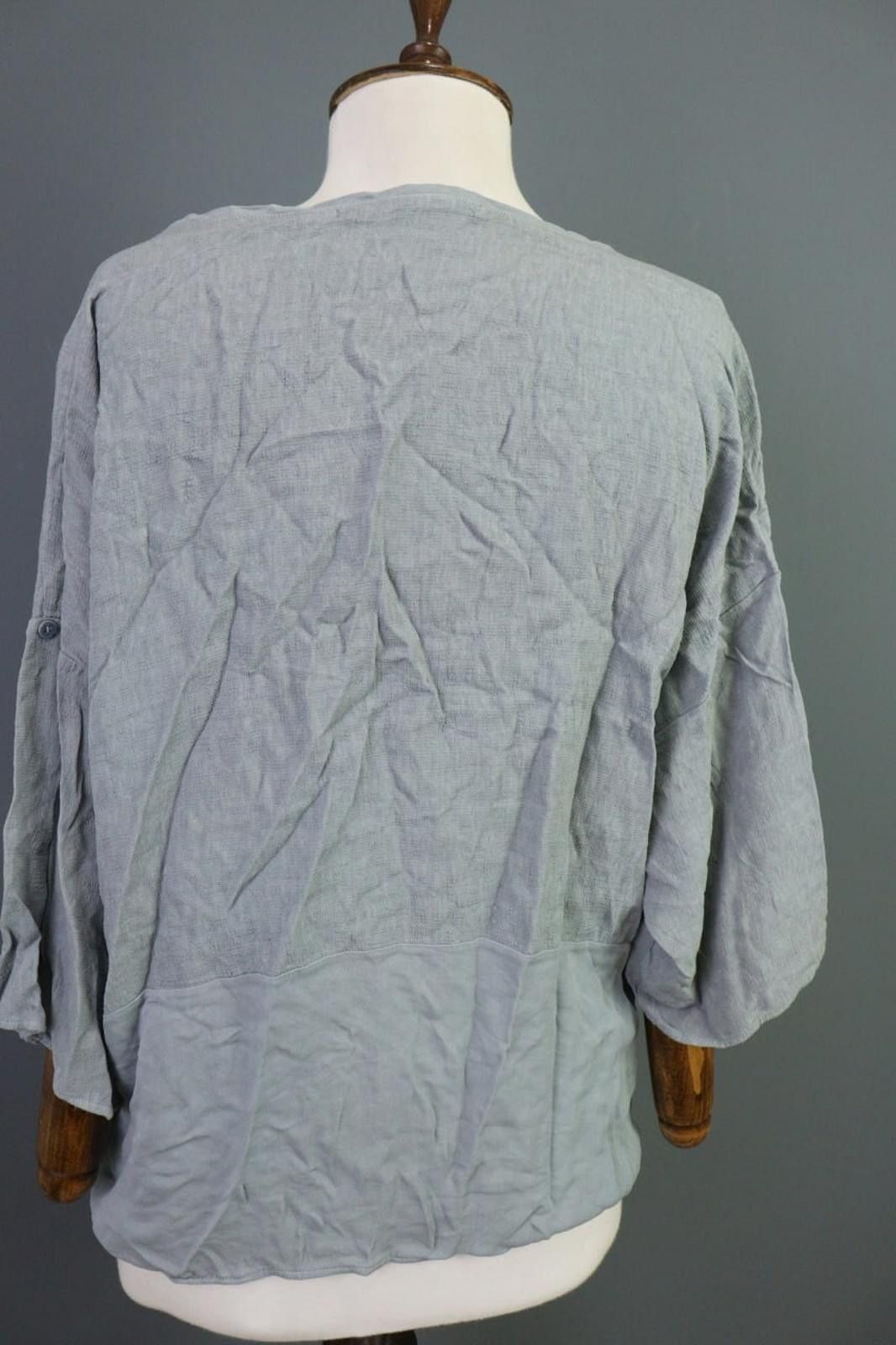 Designer Transit Par Such Gray 3/4 Sleeve Relaxed Top Blouse Size 5 Size M / US 6-8 / IT 42-44 - 11 Thumbnail
