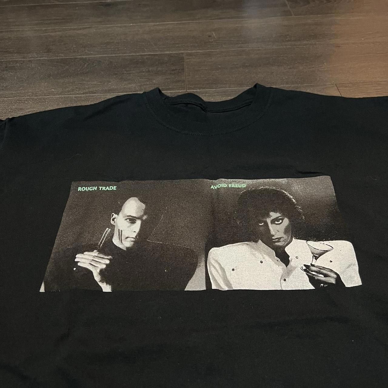 Designer Vintage Rough Trade Avoid Freud T Shirt 00s XL Size US XL / EU 56 / 4 - 1 Thumbnail