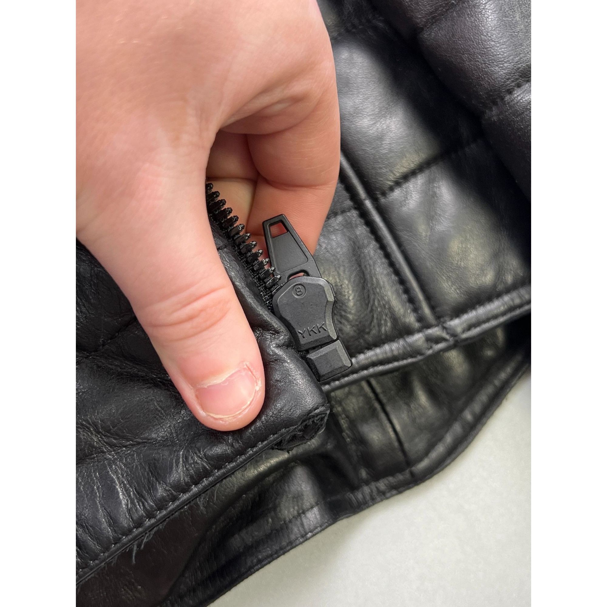 H&M Alexander Wang for H&M Biker Leather Quilted Jacket (Y0783) Size M / US 6-8 / IT 42-44 - 5 Thumbnail