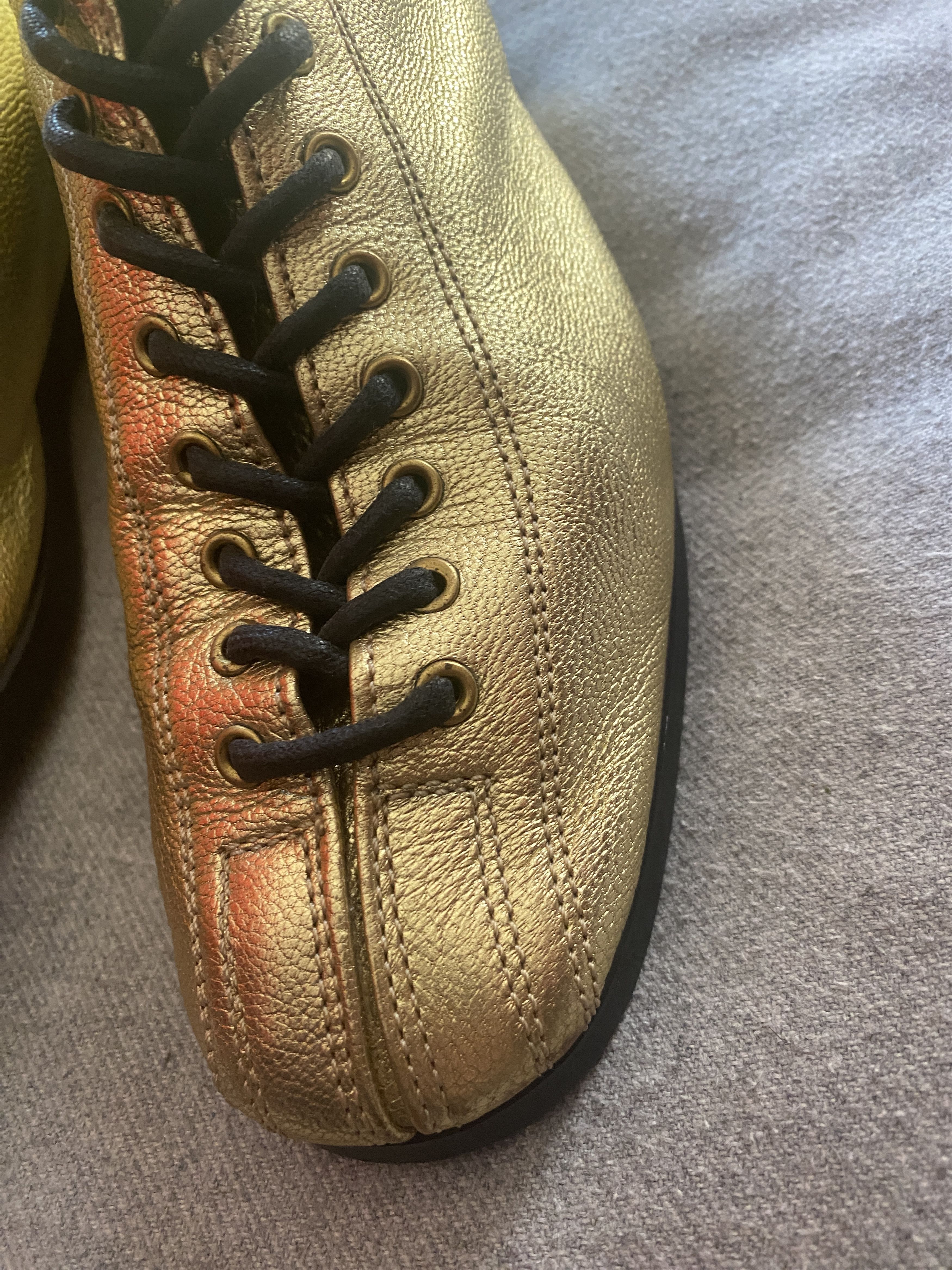 Yohji Yamamoto Yohji Yamamoto Gold Leather Boots Size US 7 / IT 37 - 5 Thumbnail