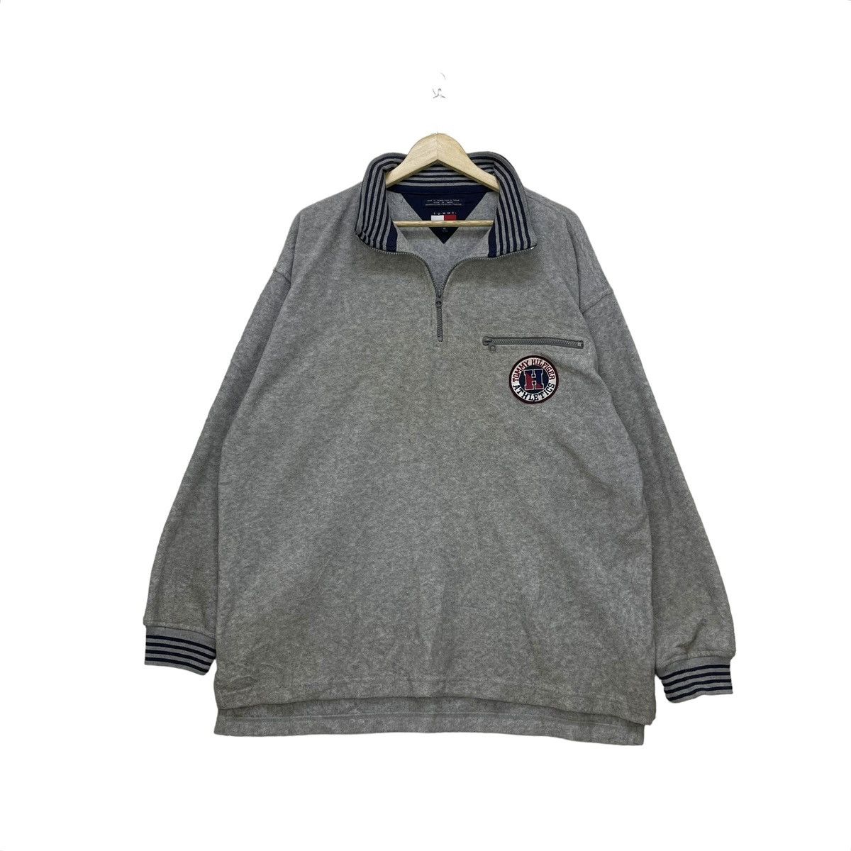 Tommy Hilfiger 💥Vintage Tommy Hilfiger Athletics Pullover Jacke Size US M / EU 48-50 / 2 - 1 Thumbnail