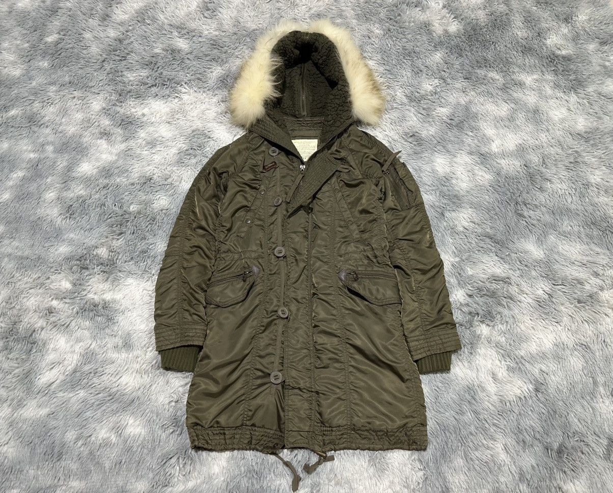 GOA 🔥Y2K Archived Goa Raccoon Fur Parka Jacket Split Hoodie Size US M / EU 48-50 / 2 - 2 Thumbnail