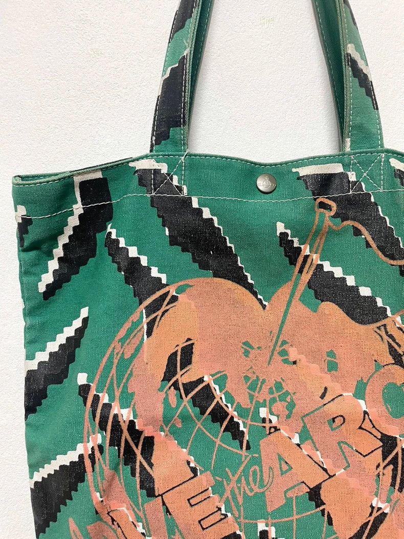 Vivienne Westwood Vivienne Westwood size os Green striped canvas earth print Size ONE SIZE - 4 Thumbnail