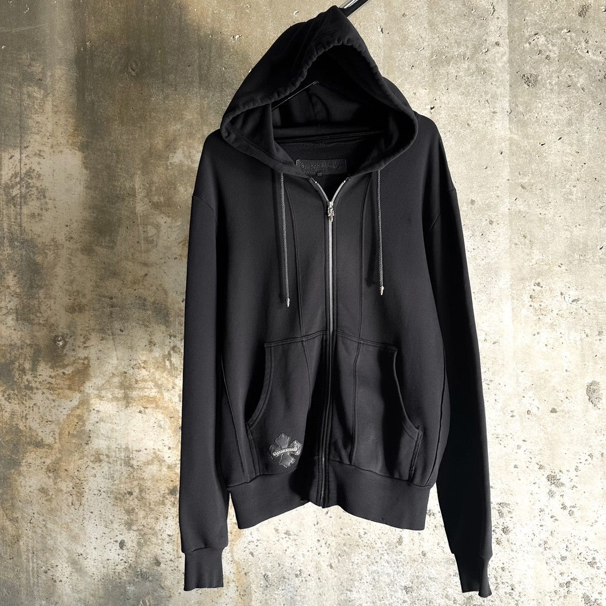 Chrome Hearts Chrome Hearts Black Leather Horseshoe Patch Zip Up Hoodie Size US XL / EU 56 / 4 - 2 Thumbnail