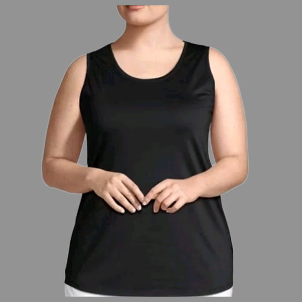 Lands' End Lands' End XL Black 100% Cotton Blouse Women Shirt Camisole Top Size XL Size XL / US 12-14 / IT 48-50 - 1 Thumbnail