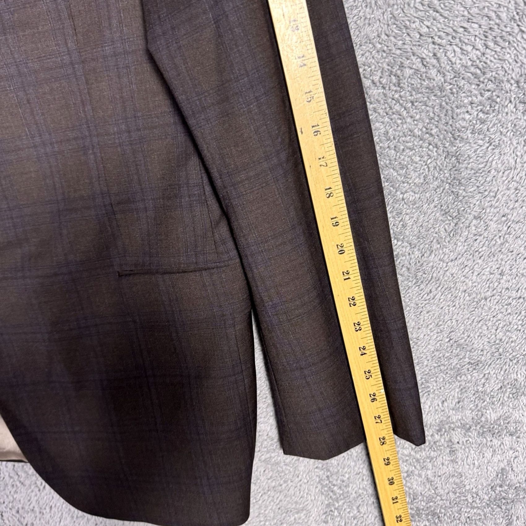 Jack Victor Jack Victor Sport Coat Men 48L Blazer Wool Windowpane CT Vimy Super 110s Size 48R - 7 Thumbnail