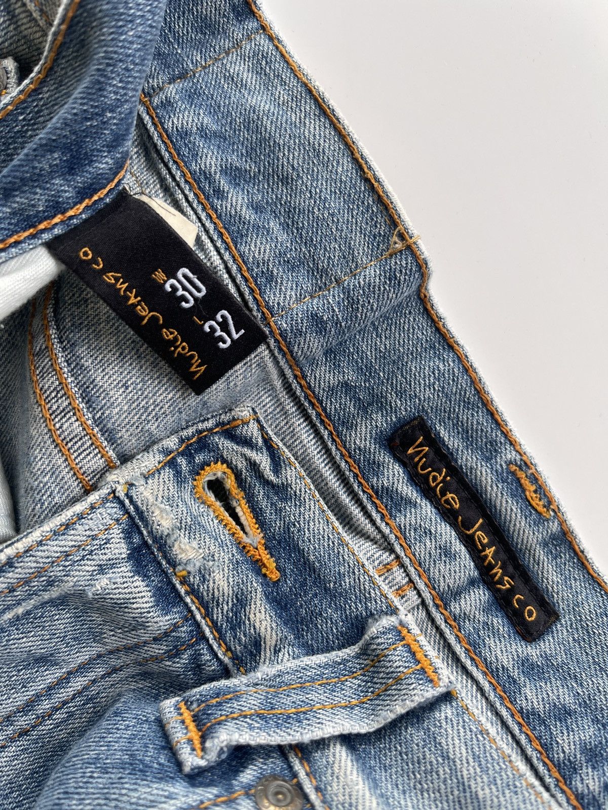 Nudie Jeans Nudie Grim Tim Distressed Denim Size US 30 / EU 46 - 11 Thumbnail