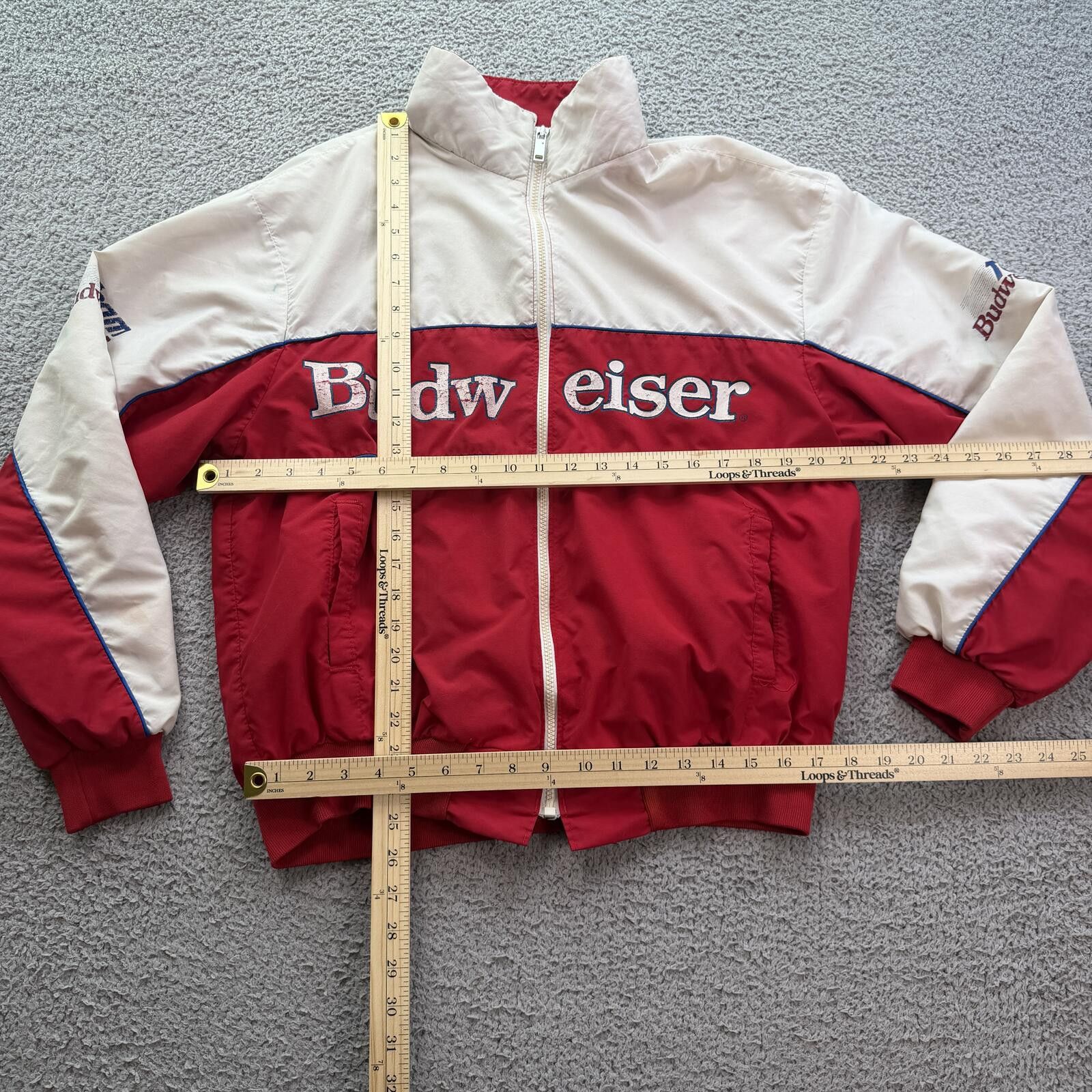 Other Vintage 90s Team Budweiser Racing Jacket Made In USA Bomber Size US L / EU 52-54 / 3 - 3 Thumbnail