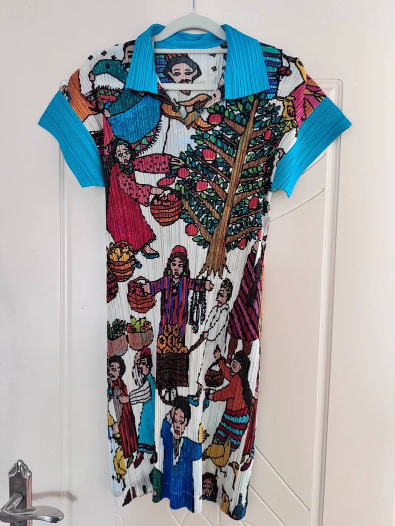 Issey Miyake Issey Miyake Blue fruit grower's skirt Size L / US 10 / IT 46 - 1 Thumbnail