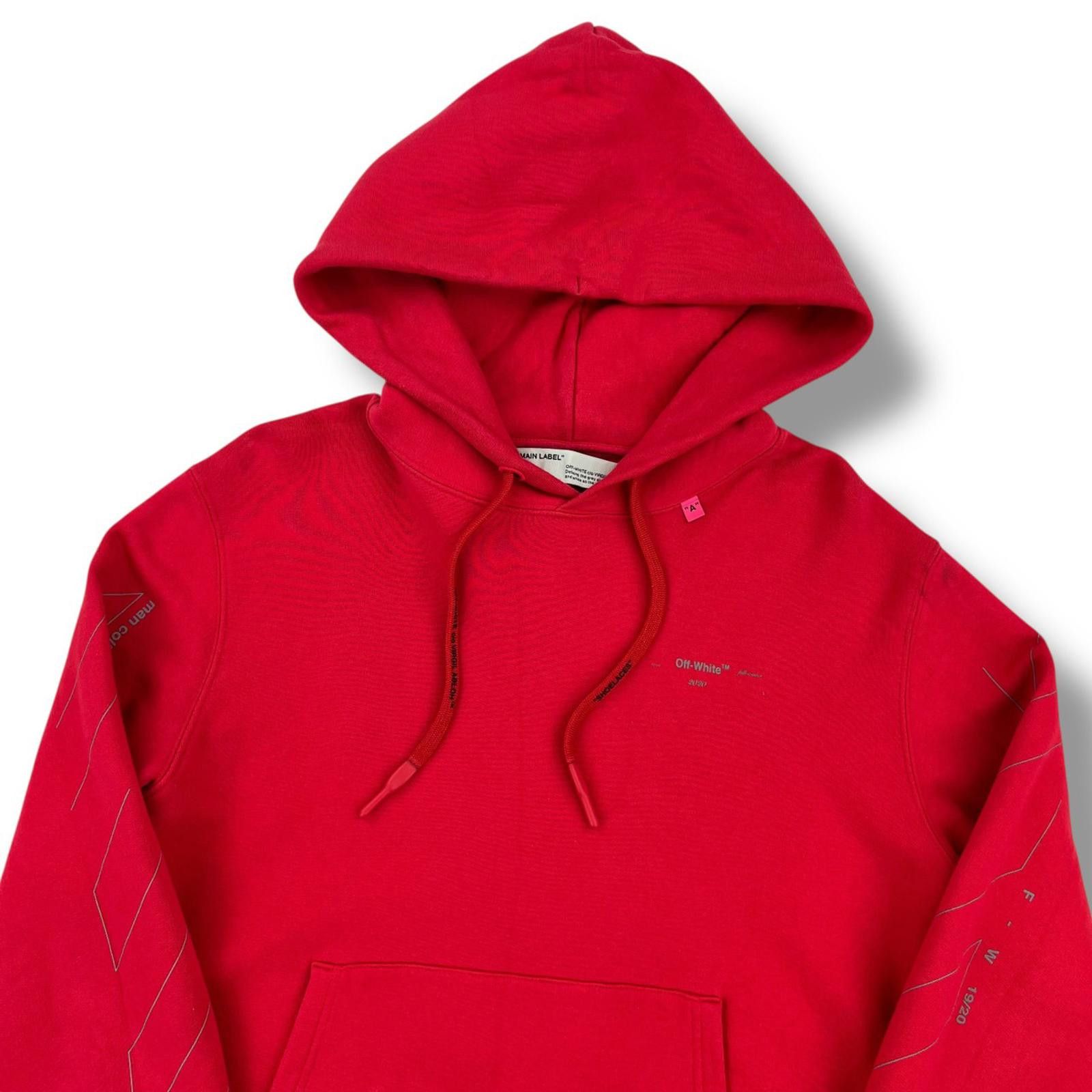 Off-White Off-White Unfinished Arrows Red Hoodie Size US S / EU 44-46 / 1 - 2 Thumbnail