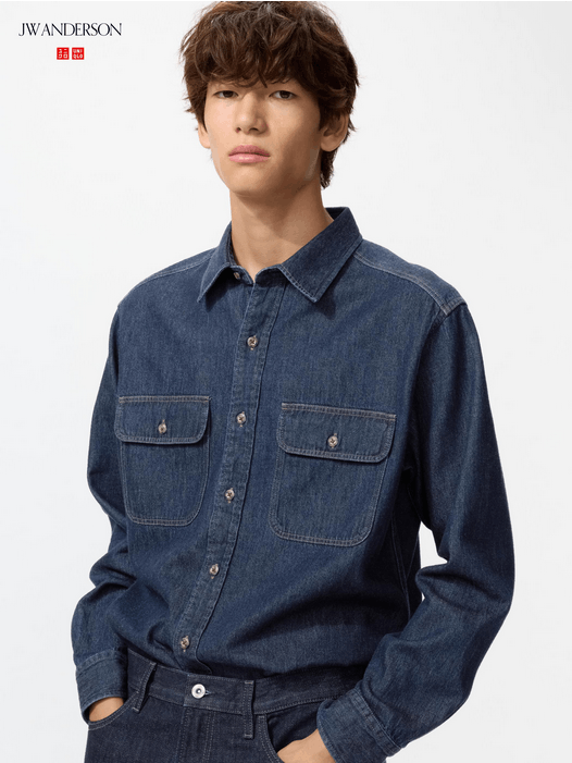 UNIQLO x JW Anderson UNISEX DENIM SHIRT LONG SLEEVE
