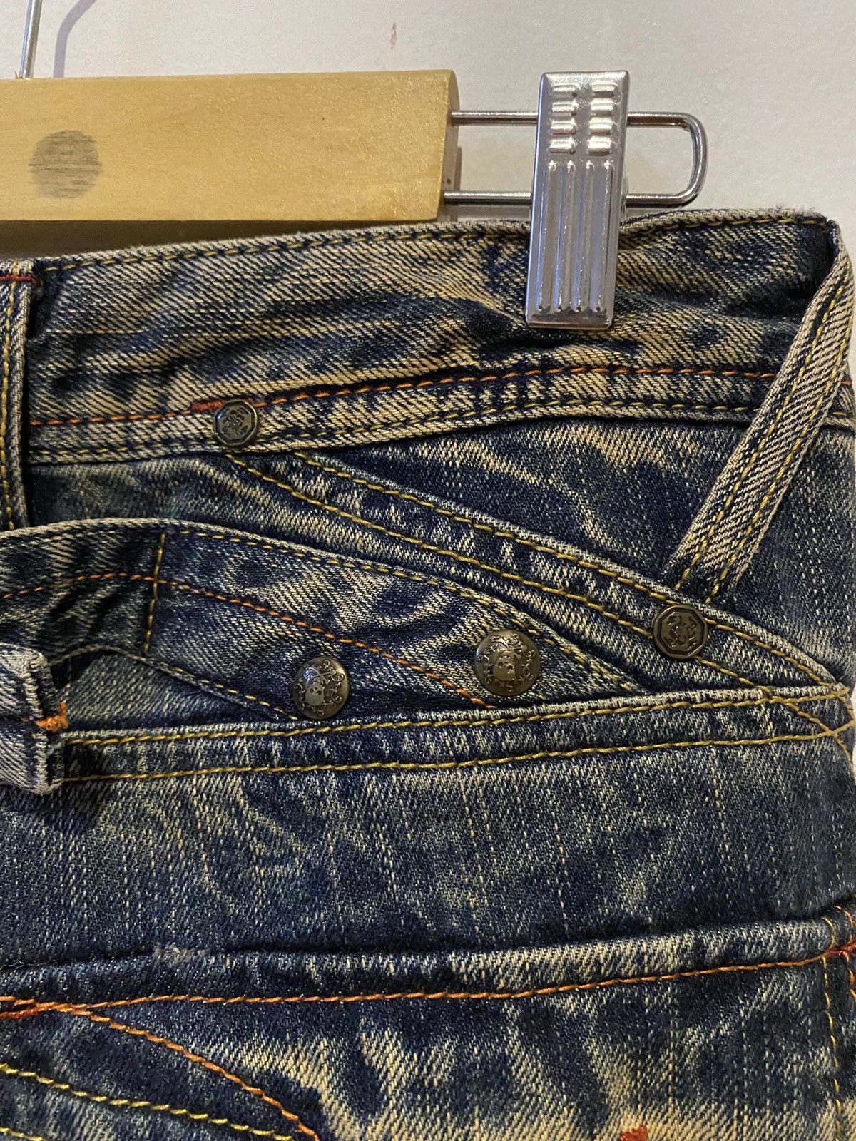 Japanese Brand Blow By Blue Distressed Denim Jeans Size US 30 / EU 46 - 13 Thumbnail