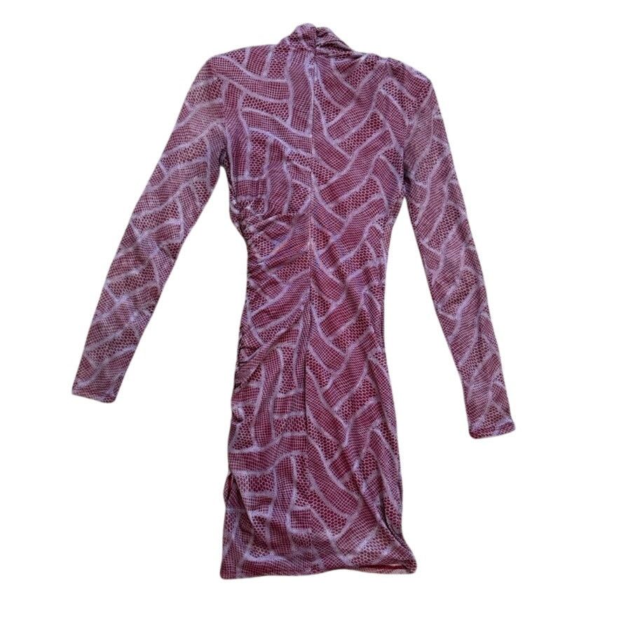 Cinq a Sept Cinq à Sept Marlene Long Sleeve Mini Dress Purple, Size US 0 Size XS / US 0-2 / IT 36-38 - 8 Thumbnail
