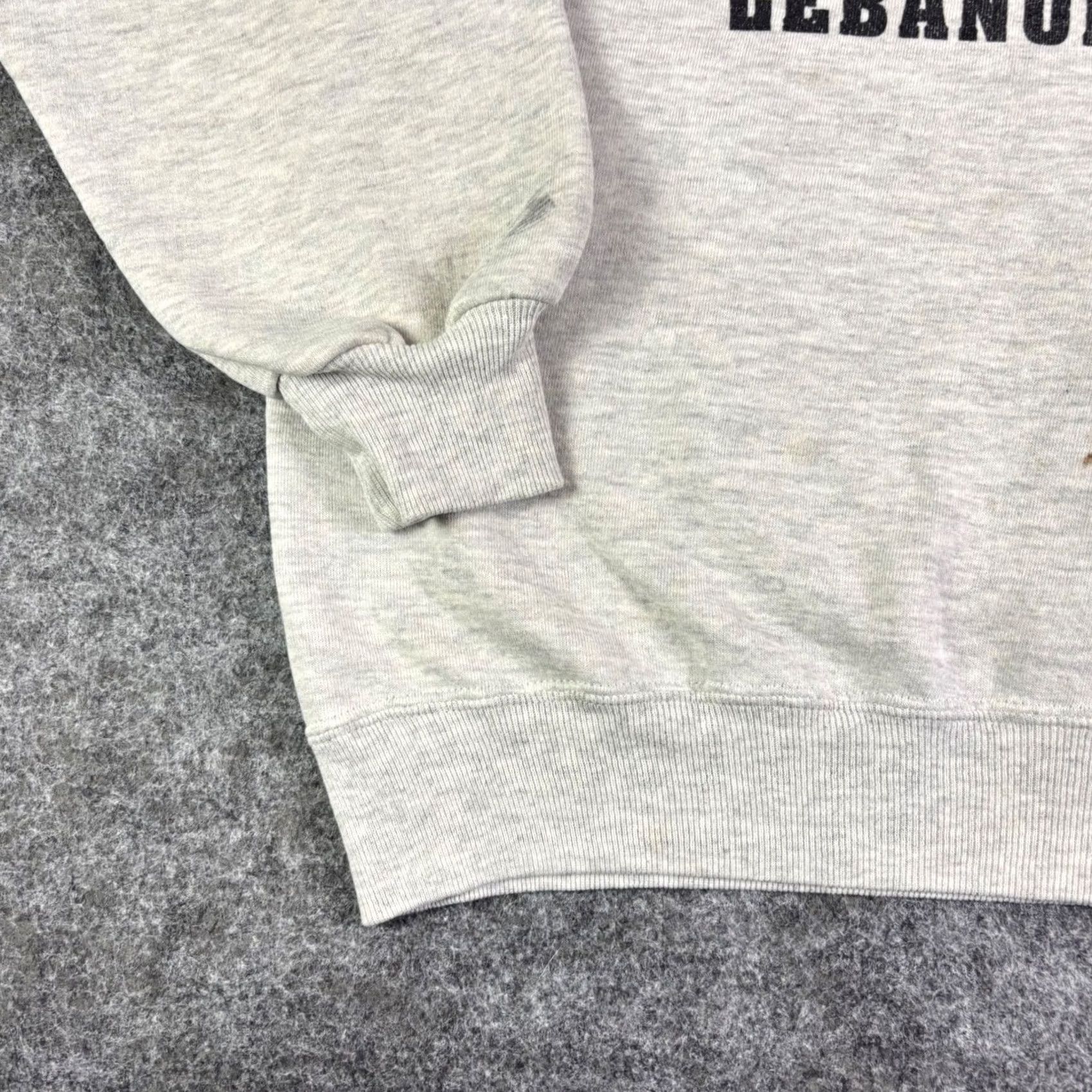 Vintage VINTAGE College House Sweatshirt Gray XL Mens Graphic Print 90s United States PullOver Crew Neck Buckle Sleeve Long Size US XL / EU 56 / 4 - 7 Thumbnail