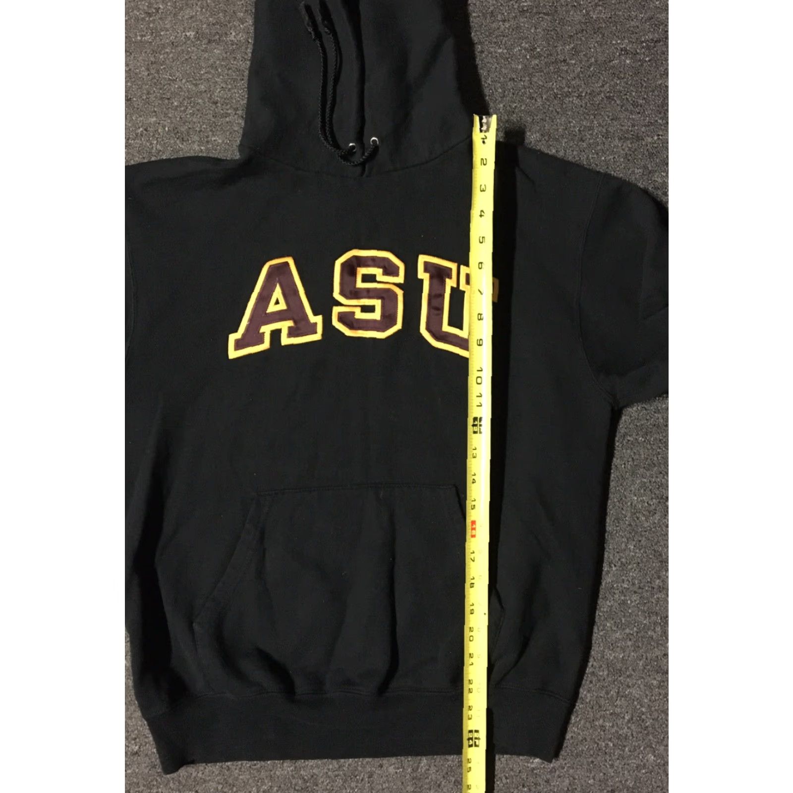 Champion VINTAGE Champion ASU Spellout Hoodie Sweatshirt Black Small Mens Pullover 90s College School Track Grunge Size US S / EU 44-46 / 1 - 5 Thumbnail