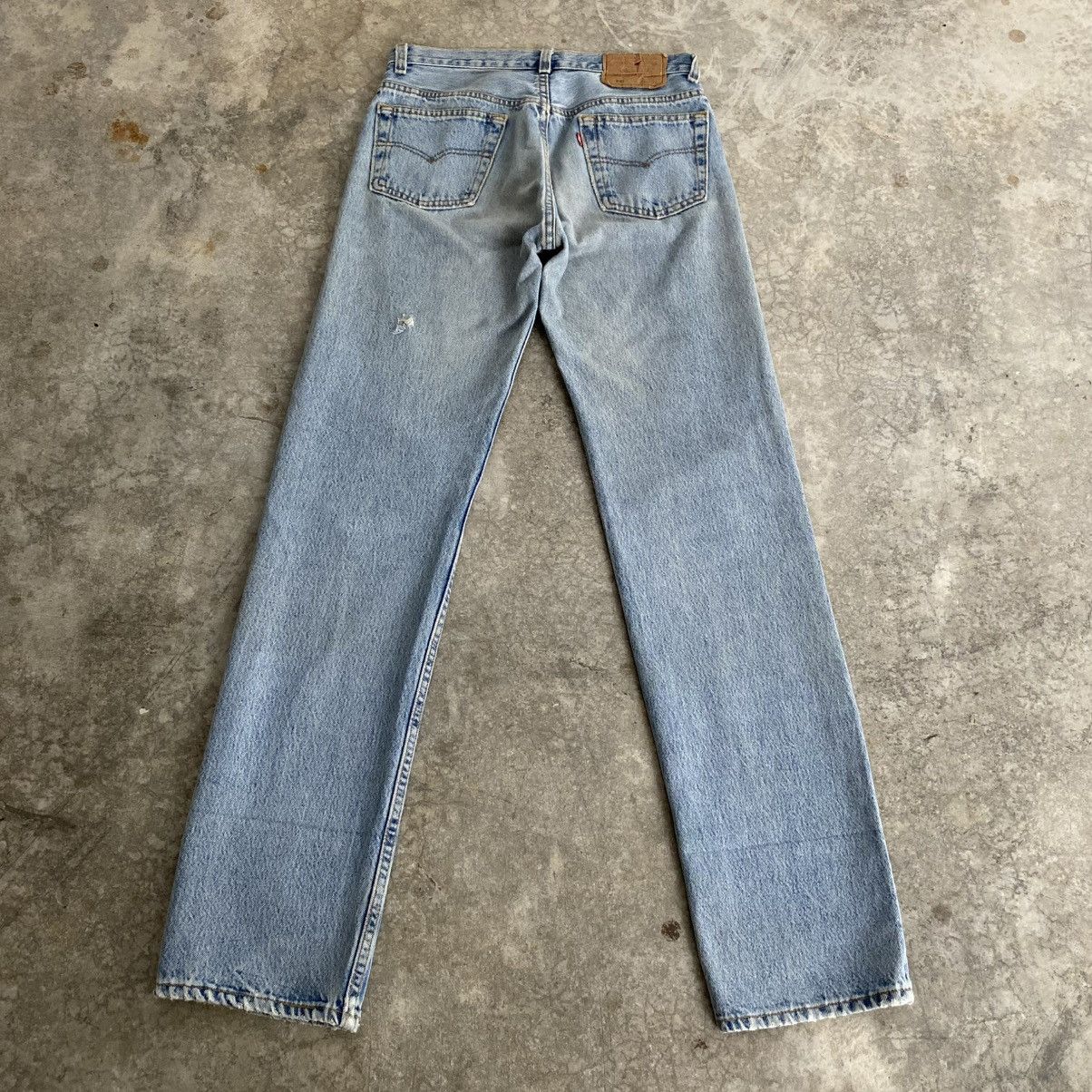 Levi's Size 29x32.5 Vintage 1993 Levis 501 Light Blue Denim Jeans Size US 29 - 11 Thumbnail