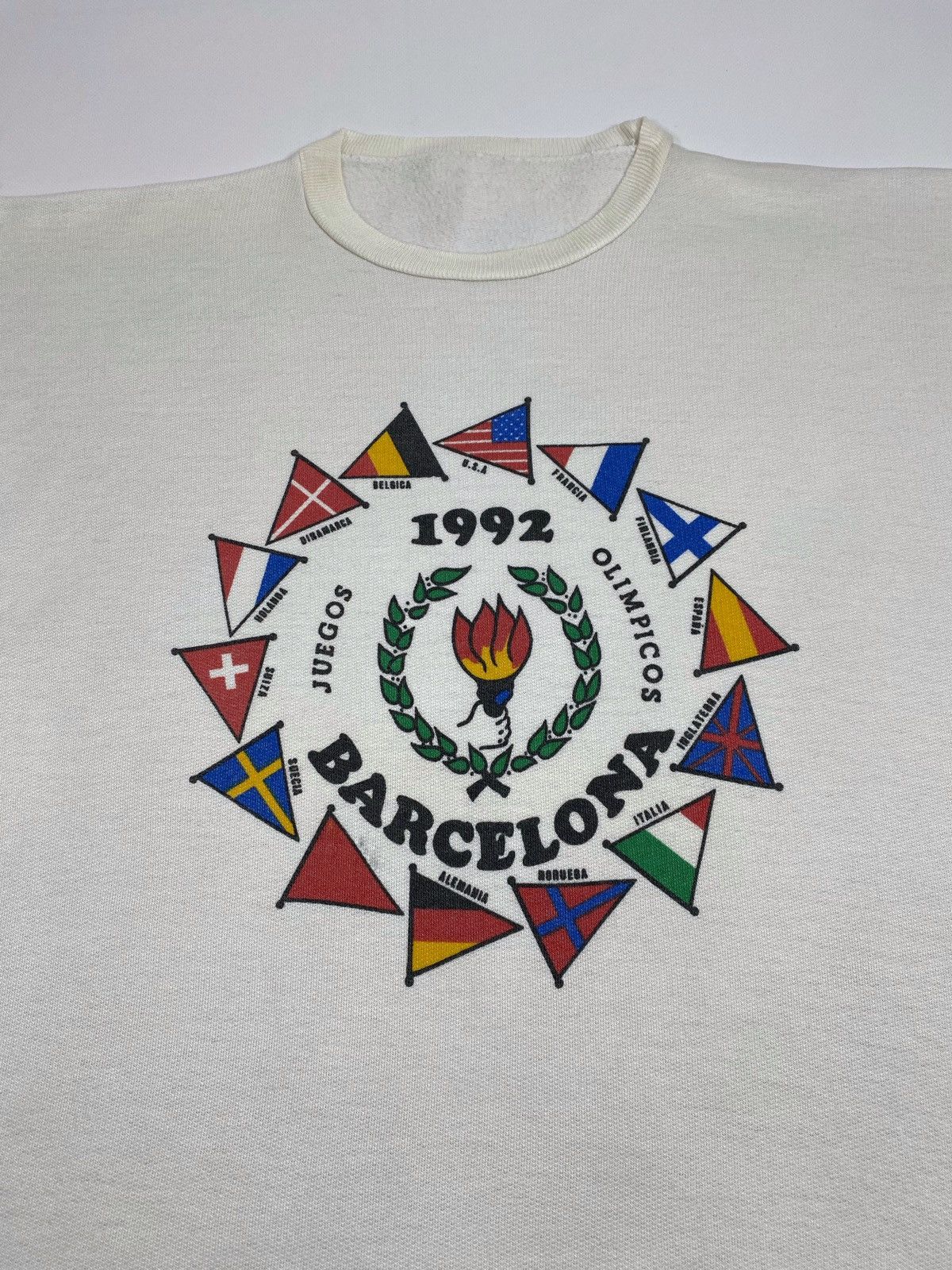 USA Olympics LASTDROP🔥 1992 Barcelona Summer Olympic Games Flags Sweater Size US L / EU 52-54 / 3 - 11 Thumbnail