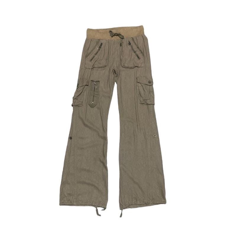 If Six Was Nine Vintage Bondage Style Flare Bootcut Cargo Pants Size US 27 - 1 Thumbnail