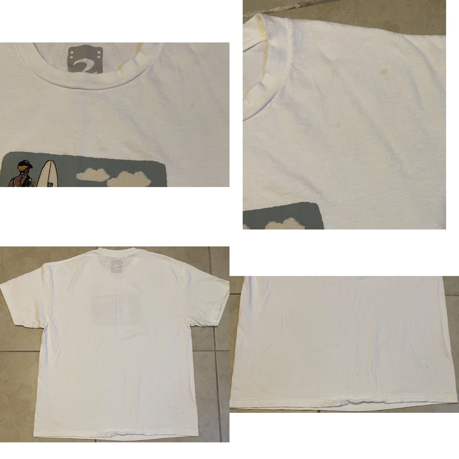 Quartersnacks Rowan Zorilla 2 Riser Pads Faded Shirt XL White T-Shirt Skateboarding Quartersnacks Distressed 90s Y2K Mens Shirt Size US XL / EU 56 / 4 - 8 Thumbnail