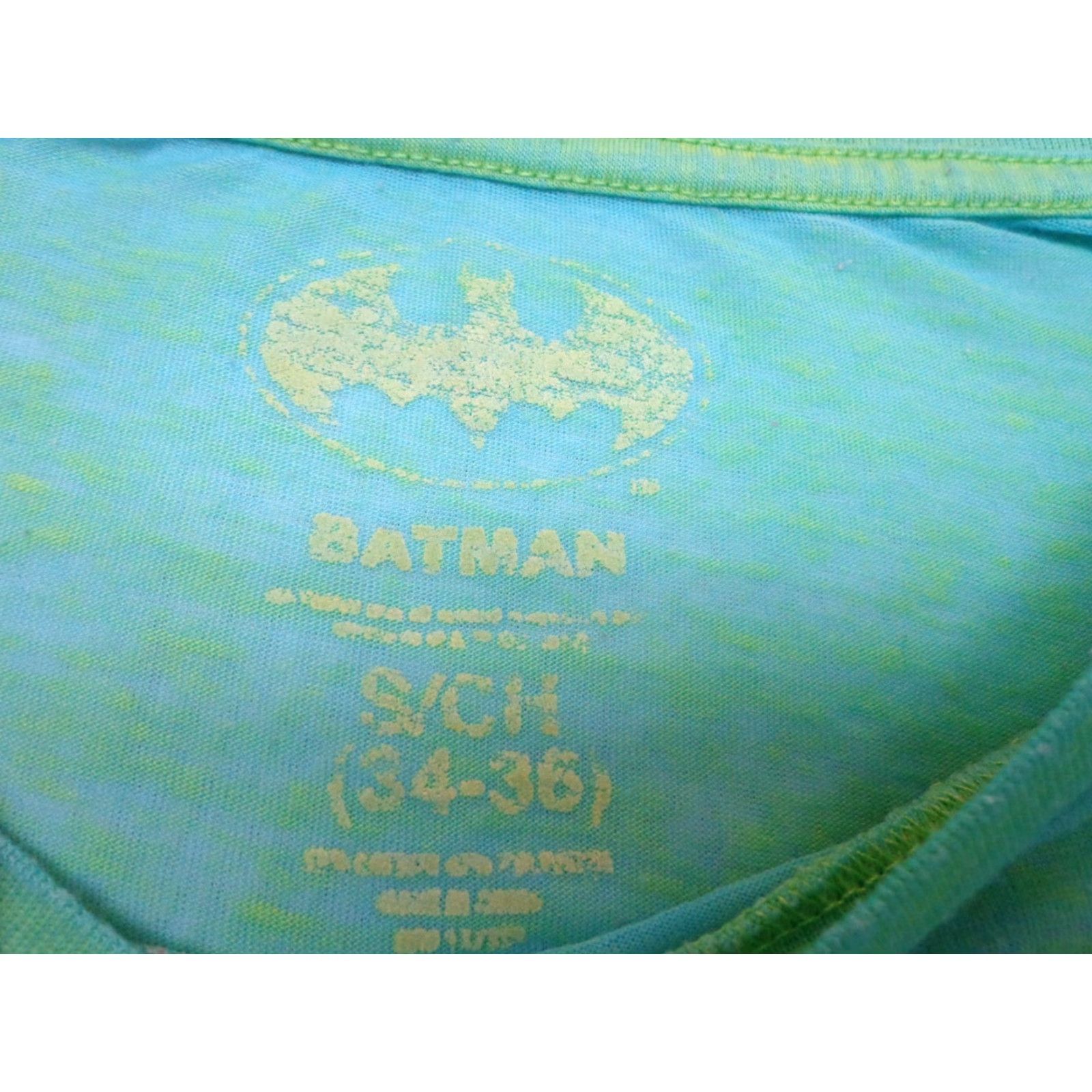 DC Comics Batman Logo Green - Yellow Thin T-Shirt Size Small (34-36) Men DC Comics Shirt Short Sleeve Crew Neck, 53/47 Cotton-Polyester, Comics Theme Size US S / EU 44-46 / 1 - 3 Thumbnail