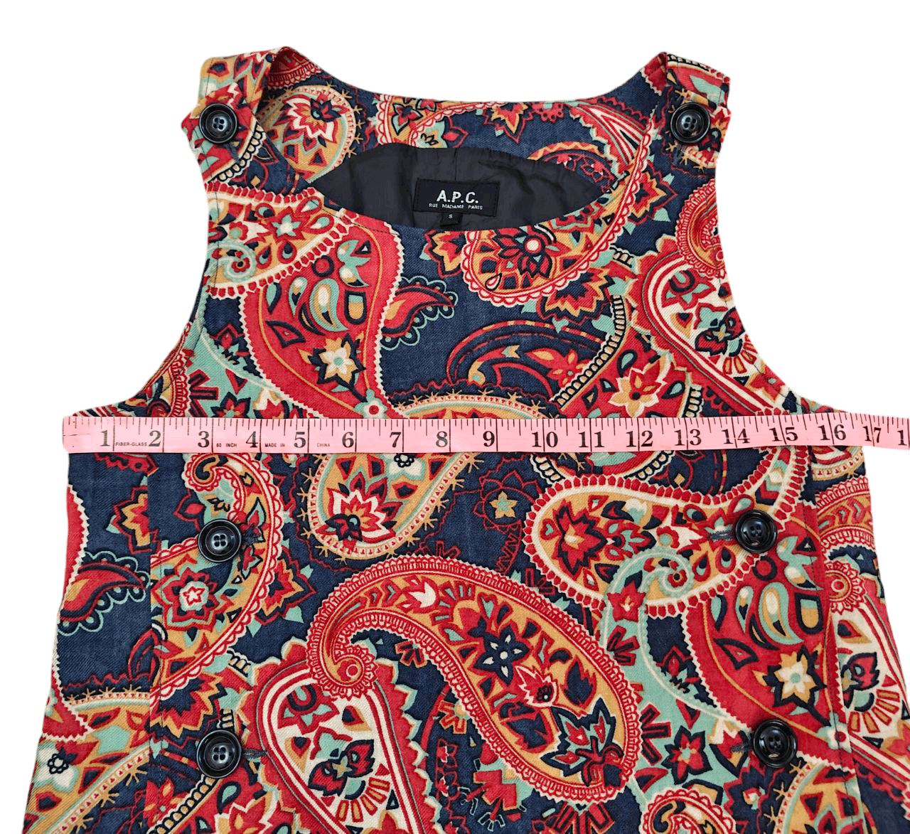 A.P.C. A.P.C Paisley Wool Midi Dress, Made in Poland Size S / US 4 / IT 40 - 10 Thumbnail