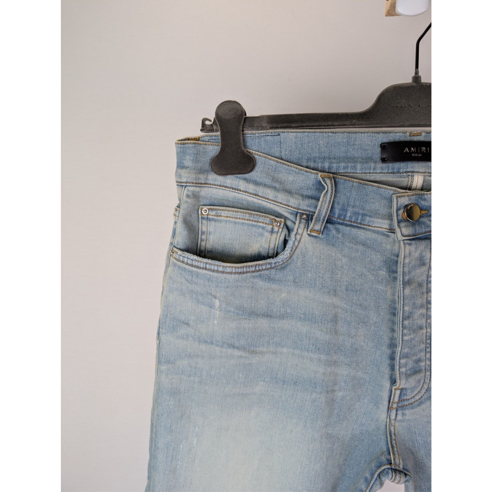 Amiri o1rshd1 Crystal Starburst MX1 Denim Jeans Surf Indigo Size US 34 / EU 50 - 6 Thumbnail