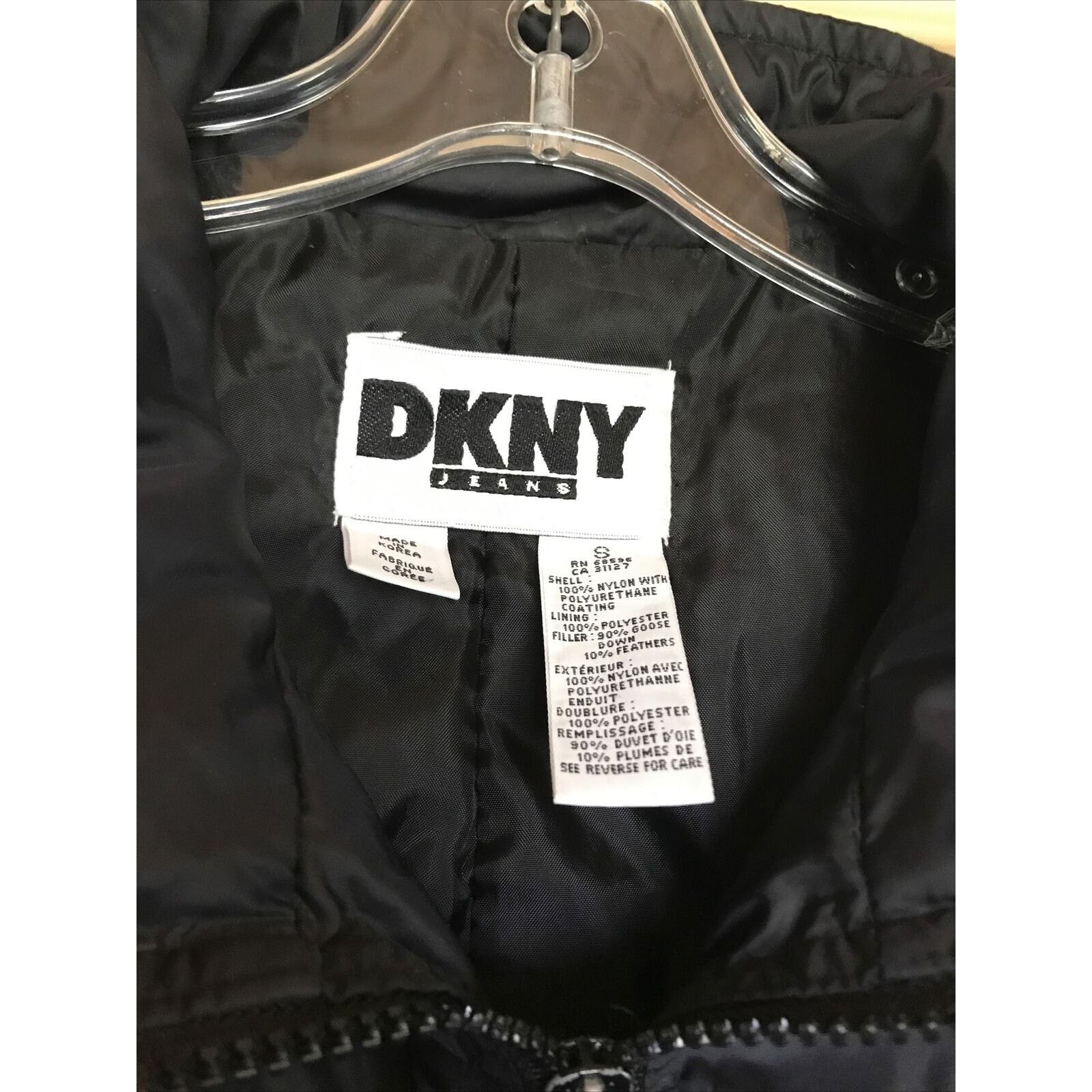 DKNY DKNY VTG Women’s S Black Down Insulated Full Zip Puffer Vest Size S / US 4 / IT 40 - 3 Thumbnail