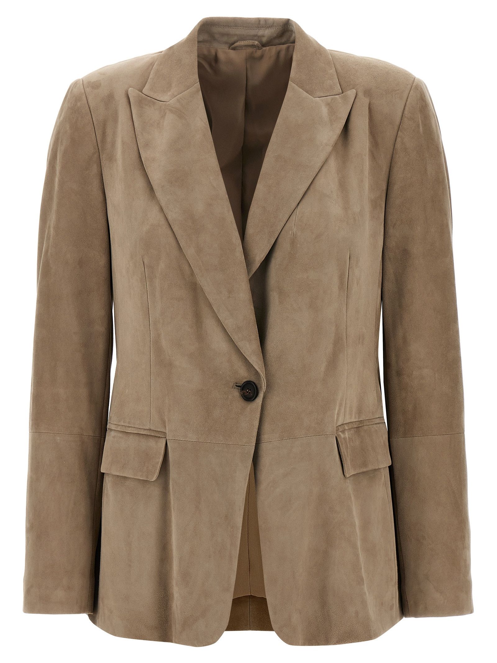 Brunello Cucinelli Suede Blazer Size M / US 6-8 / IT 42-44 - 1 Thumbnail