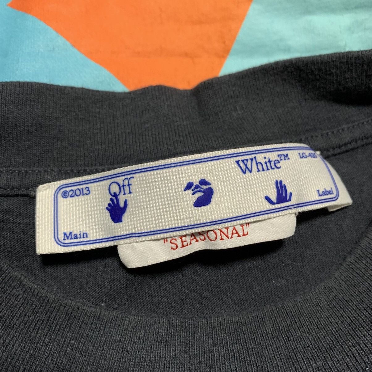 Off-White Off White Medium Thunder Arrows Charcoal Tee Virgil Abloh Size US M / EU 48-50 / 2 - 7 Thumbnail