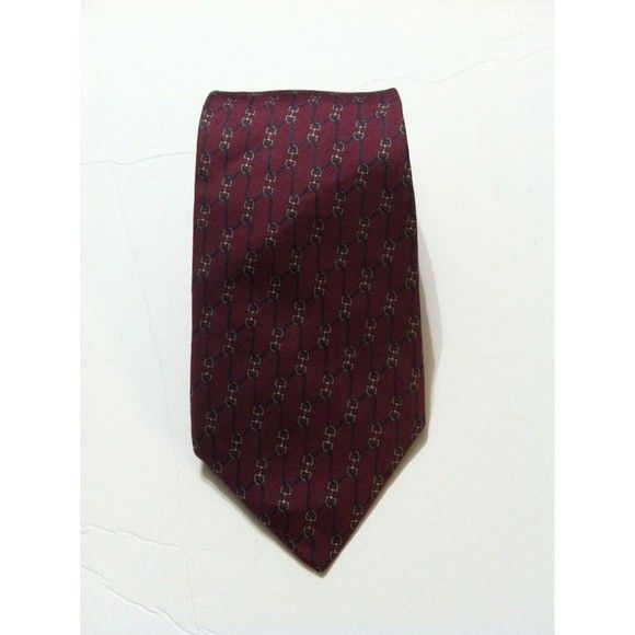 Bert Pulitzer BERT PULITZER MENS BURGUNDY 100%SILK TIE WIDTH: 3 3/4" Size ONE SIZE - 2 Thumbnail