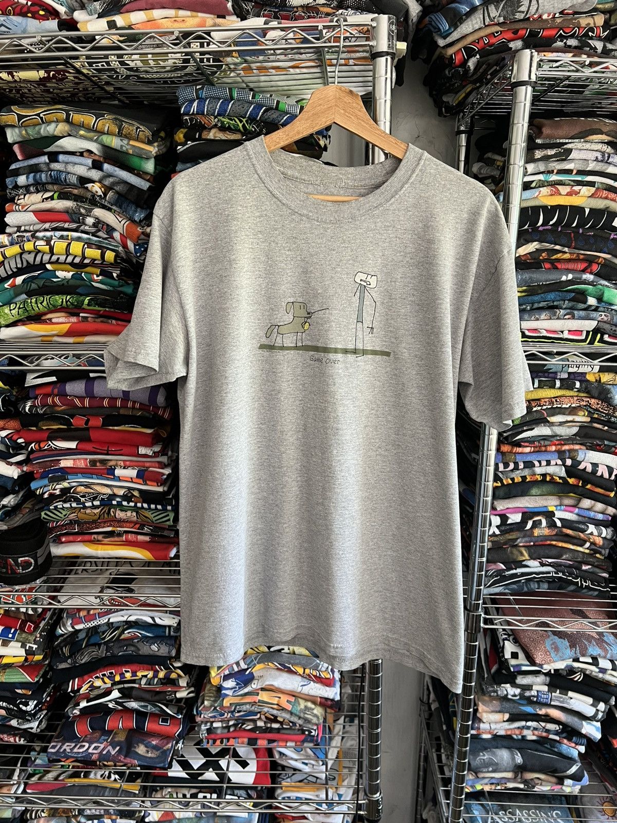 Arts & Science 2000s Game Over Be As You Are Dog Random Tee Size US XL / EU 56 / 4 - 4 Thumbnail