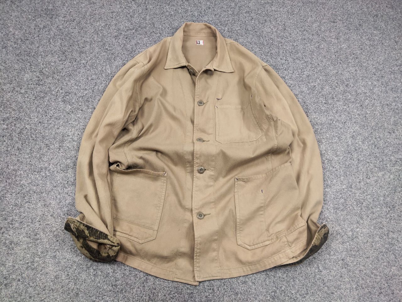 Japanese Brand Vintage Boston Nine Japan Canvas Tactical Work beige Jacket Size US L / EU 52-54 / 3 - 3 Thumbnail