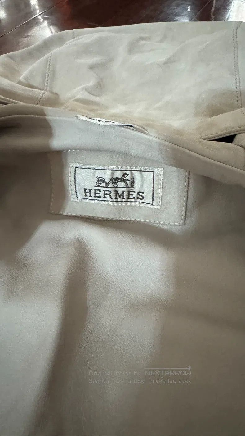 Hermes Hermes Beige suede leather jacket Size US M / EU 48-50 / 2 - 4 Thumbnail