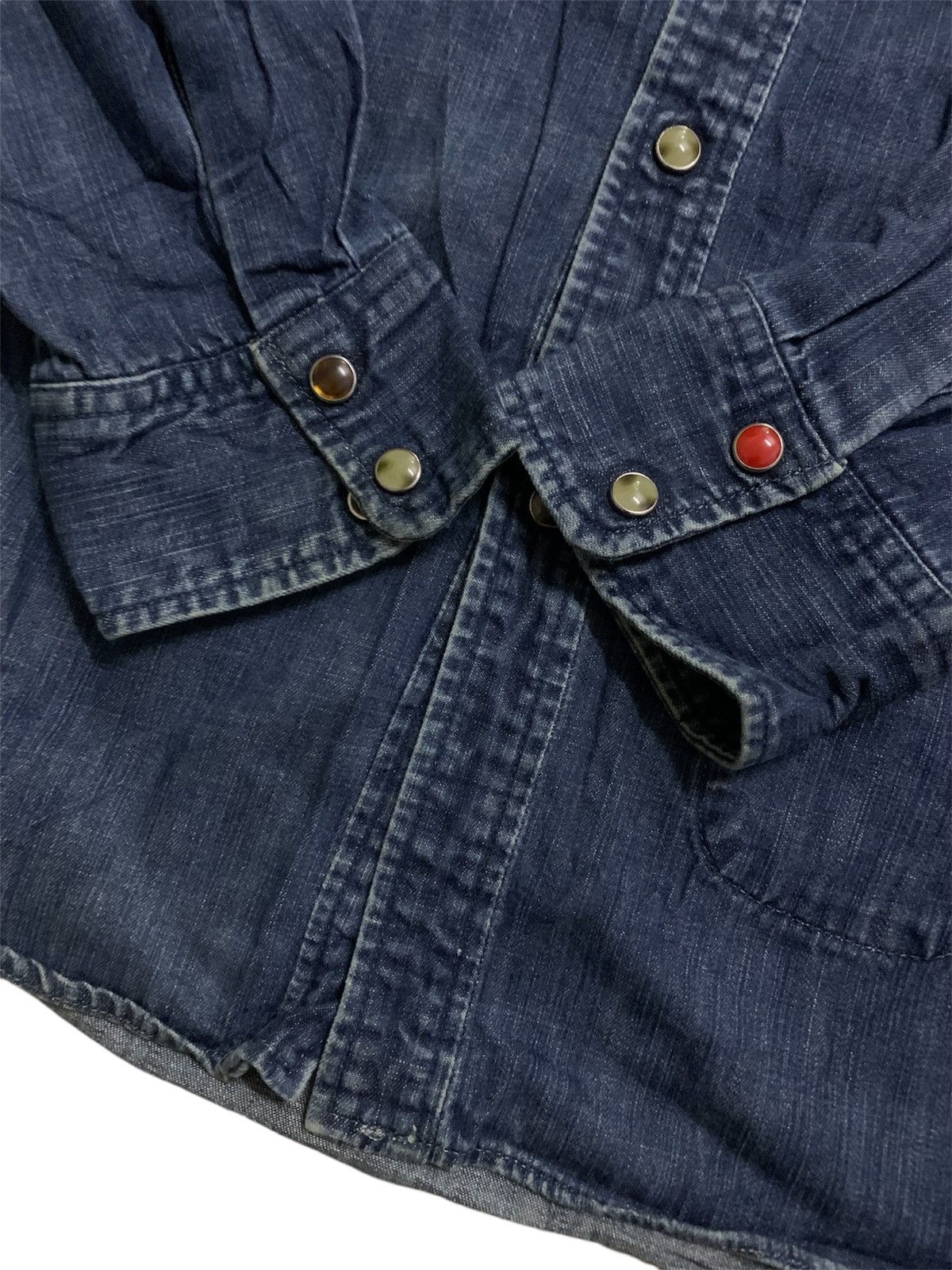 45rpm 💥Vintage Western 45Rpm Indigo Blue Shirt Size S / US 4 / IT 40 - 5 Thumbnail