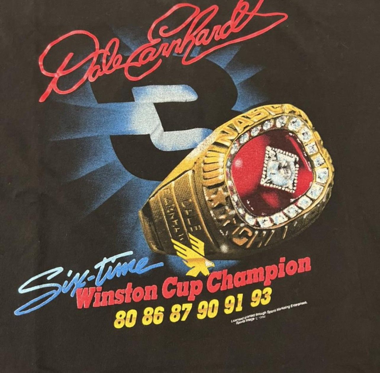 NASCAR × Vintage VINTAGE NASCAR DALE EARNHARDT RING T Size US XXL / EU 58 / 5 - 3 Thumbnail