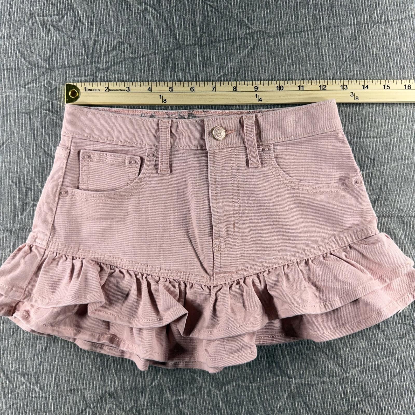 Gap Gap Skirt Kid's 10 Pink x LoveShackFancy Denim Size 24" / US 00 / IT 34 - 3 Thumbnail